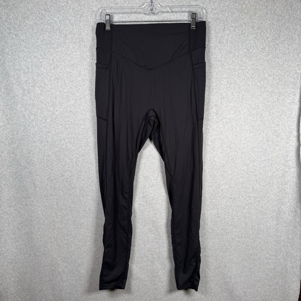 Halara Leggings Womens Large Black Full Length Scrunch Black Athletic